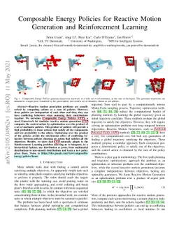 Composable Energy Policies for Reactive Motion Generation and
  Reinforcement Learning