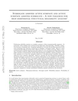 Surrogate assisted active subspace and active subspace assisted
  surrogate -- A new paradigm for high dimensional structural reliability
  analysis