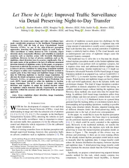 Let There be Light: Improved Traffic Surveillance via Detail Preserving
  Night-to-Day Transfer