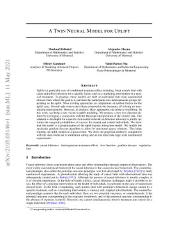 A Twin Neural Model for Uplift