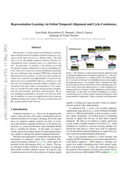 Representation Learning via Global Temporal Alignment and
  Cycle-Consistency