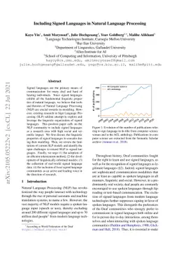 Including Signed Languages in Natural Language Processing
