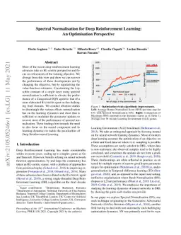 Spectral Normalisation for Deep Reinforcement Learning: an Optimisation
  Perspective