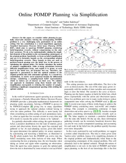 Online POMDP Planning via Simplification