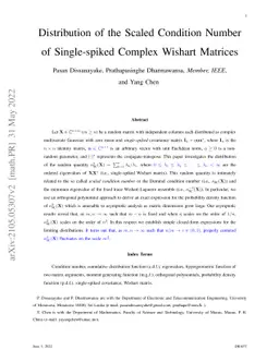 Distribution of the Scaled Condition Number of Single-spiked Complex
  Wishart Matrices