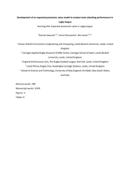 Development of an expected possession value model to analyse team
  attacking performances in rugby league