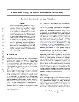 Return-based Scaling: Yet Another Normalisation Trick for Deep RL