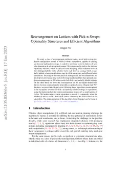 Rearrangement on Lattices with Pick-n-Swaps: Optimality Structures and
  Efficient Algorithms