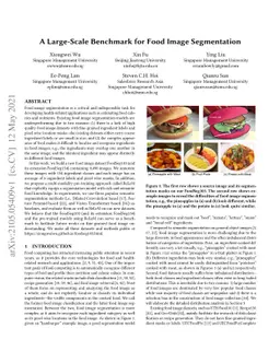 A Large-Scale Benchmark for Food Image Segmentation