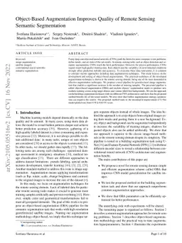 Object-Based Augmentation Improves Quality of Remote Sensing Semantic
  Segmentation