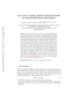 SauvolaNet: Learning Adaptive Sauvola Network for Degraded Document
  Binarization