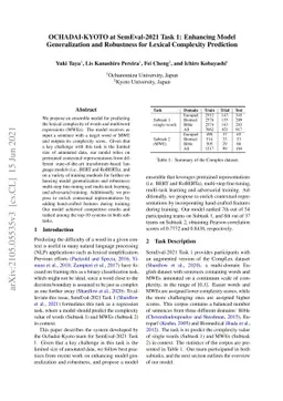 OCHADAI-KYOTO at SemEval-2021 Task 1: Enhancing Model Generalization and
  Robustness for Lexical Complexity Prediction