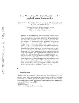 Swin-Unet: Unet-like Pure Transformer for Medical Image Segmentation