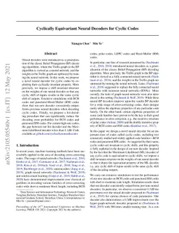 Cyclically Equivariant Neural Decoders for Cyclic Codes