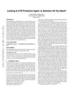 Looking at CTR Prediction Again: Is Attention All You Need?