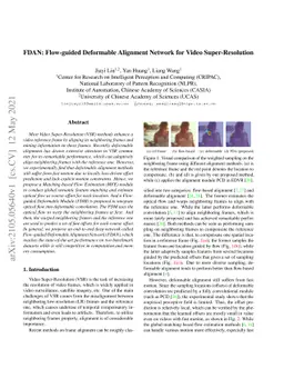 FDAN: Flow-guided Deformable Alignment Network for Video
  Super-Resolution