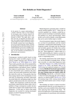 How Reliable are Model Diagnostics?