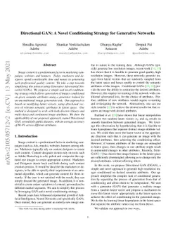 Directional GAN: A Novel Conditioning Strategy for Generative Networks
