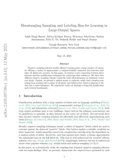 Disentangling Sampling and Labeling Bias for Learning in Large-Output
  Spaces