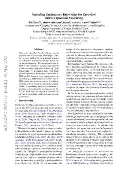 Encoding Explanatory Knowledge for Zero-shot Science Question Answering