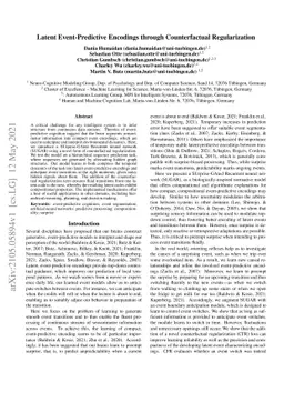 Latent Event-Predictive Encodings through Counterfactual Regularization