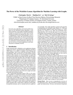 The Power of the Weisfeiler-Leman Algorithm for Machine Learning with
  Graphs