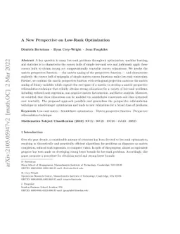 A new perspective on low-rank optimization