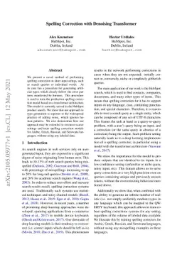 Spelling Correction with Denoising Transformer