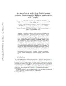 An Open-Source Multi-Goal Reinforcement Learning Environment for Robotic
  Manipulation with Pybullet