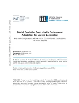 Model Predictive Control with Environment Adaptation for Legged
  Locomotion