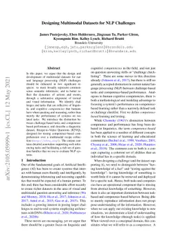 Designing Multimodal Datasets for NLP Challenges