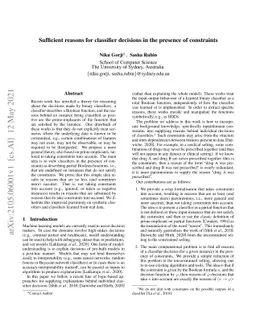 Sufficient reasons for classifier decisions in the presence of
  constraints