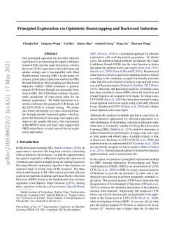 Principled Exploration via Optimistic Bootstrapping and Backward
  Induction