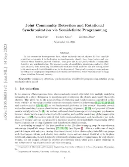 Joint Community Detection and Rotational Synchronization via
  Semidefinite Programming