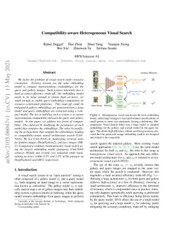 Compatibility-aware Heterogeneous Visual Search