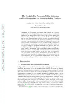 The Availability-Accountability Dilemma and its Resolution via
  Accountability Gadgets
