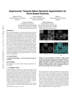 Superevents: Towards Native Semantic Segmentation for Event-based
  Cameras