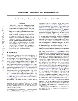 Value-at-Risk Optimization with Gaussian Processes