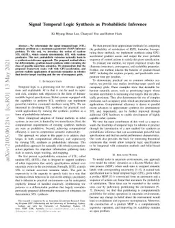Signal Temporal Logic Synthesis as Probabilistic Inference