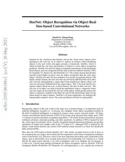SizeNet: Object Recognition via Object Real Size-based Convolutional
  Networks