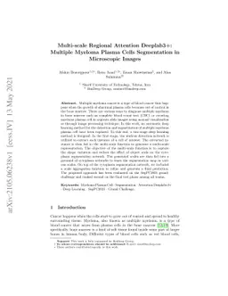 Multi-scale Regional Attention Deeplab3+: Multiple Myeloma Plasma Cells
  Segmentation in Microscopic Images