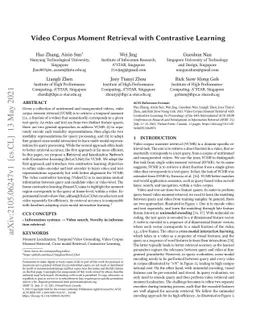Video Corpus Moment Retrieval with Contrastive Learning