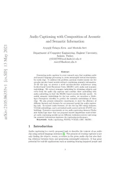 Audio Captioning with Composition of Acoustic and Semantic Information