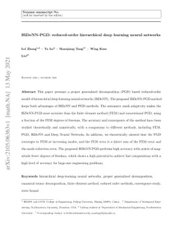 HiDeNN-PGD: reduced-order hierarchical deep learning neural networks