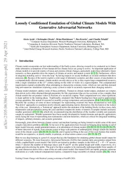 Loosely Conditioned Emulation of Global Climate Models With Generative
  Adversarial Networks