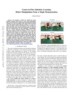 Coarse-to-Fine Imitation Learning: Robot Manipulation from a Single
  Demonstration