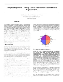 Using Self-Supervised Auxiliary Tasks to Improve Fine-Grained Facial Representation
