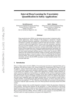 Interval Deep Learning for Uncertainty Quantification in Safety
  Applications
