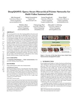 DeepQAMVS: Query-Aware Hierarchical Pointer Networks for Multi-Video
  Summarization