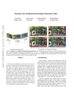 Dynamic View Synthesis from Dynamic Monocular Video